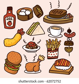 cute cartoon food