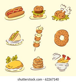 cute cartoon food