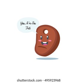 Cute cartoon food mascot. character