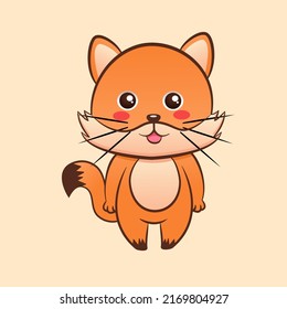 cute and cute cartoon fox