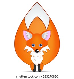 Cute cartoon fox