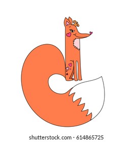 Cute cartoon fox