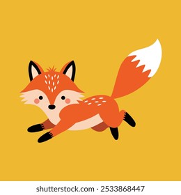 Cute Cartoon Fox Character Illustration