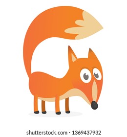  Cute cartoon  fox character. Vector illustration