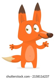 Cute Cartoon Fox Character Vector Illustration Stock Vector (royalty 