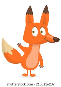 Cute cartoon  fox character. Vector illustration