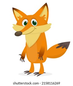 Cute Cartoon Fox Character Vector Illustration Stock Vector (Royalty ...