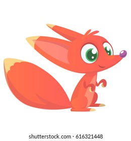  Cute cartoon  fox character. Vector illustration