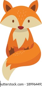 Cute cartoon fox Funny red fox collection.