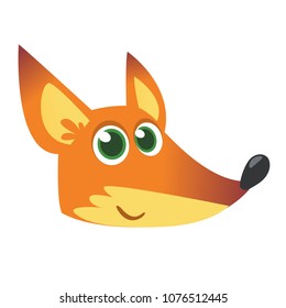  Cute cartoon fox head icon. Vector illustration