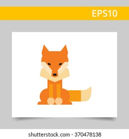Cute cartoon fox icon