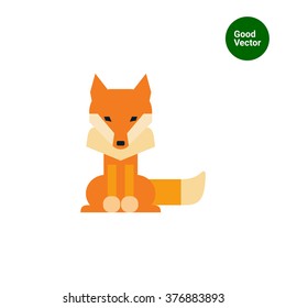 Cute cartoon fox icon