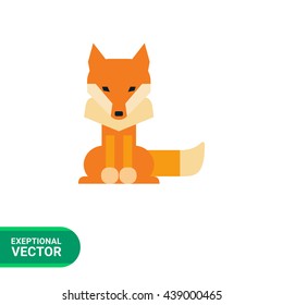 Cute cartoon fox icon