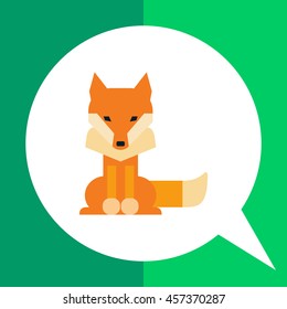 Cute cartoon fox icon