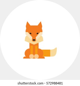 Cute cartoon fox icon