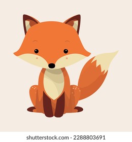 cute cartoon fox illustration art