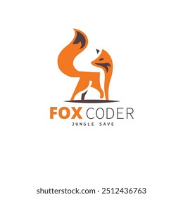 Cute cartoon fox isolated on white background Vector illustration