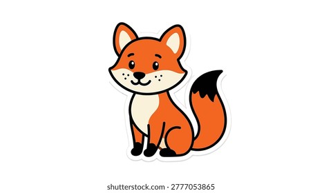 A cute cartoon fox