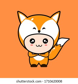 Cute cartoon fox vector design. Fox mascot