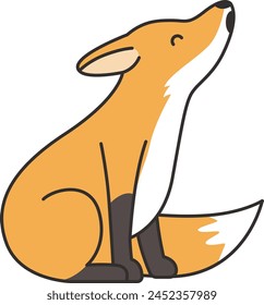 Cute cartoon fox vector illustration