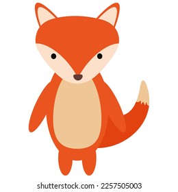 cute cartoon foxes vector illustration