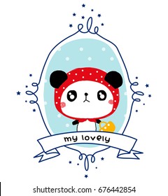 cute cartoon frame doodle vector