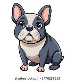 Cute Cartoon French Bulldog for Kids, featuring an adorable dog with colorful design