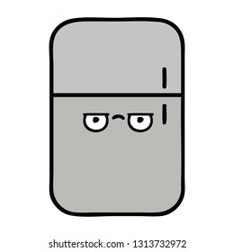 cute cartoon of a fridge freezer