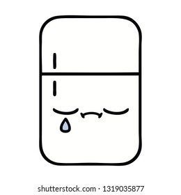 cute cartoon of a fridge freezer