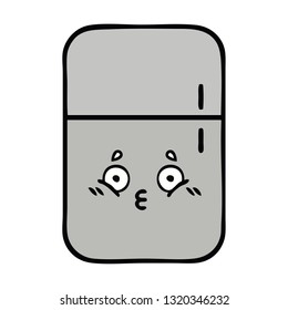 cute cartoon of a fridge freezer