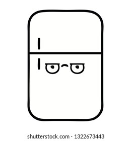 cute cartoon of a fridge freezer