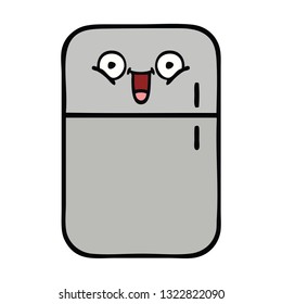 cute cartoon of a fridge freezer