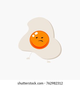 cute cartoon fried egg