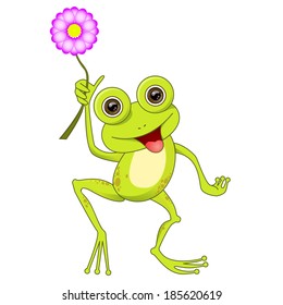 Cute cartoon Frog