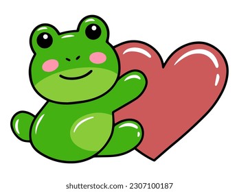 Cute cartoon Frog drawing illustration
