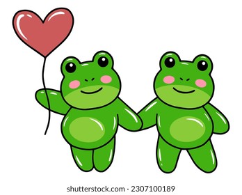 Cute cartoon Frog drawing illustration