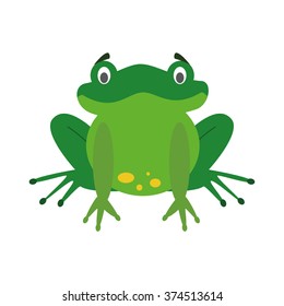 Cute cartoon frog vector illustration