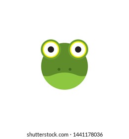 cute cartoon frog vector on a white background