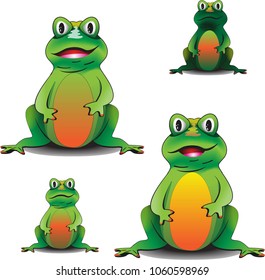 Cute cartoon frogs