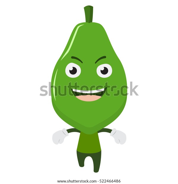 Cute Cartoon Fruit Mascot Stock Vector (Royalty Free) 522466486