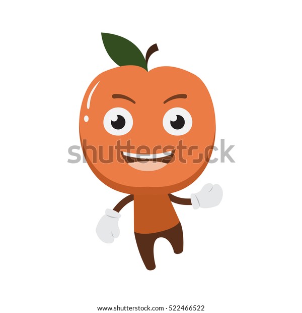 Cute Cartoon Fruit Mascot Stock Vector (Royalty Free) 522466522