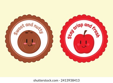 Cute Cartoon Fruit Vector Art. Simple and fun design for kids