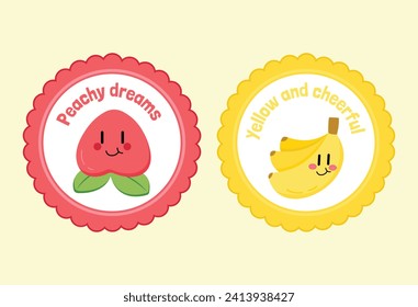 Cute Cartoon Fruit Vector Art. Simple and fun design for kids