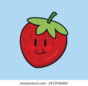 Cute Cartoon Fruit Vector Art. Simple and fun design for kids