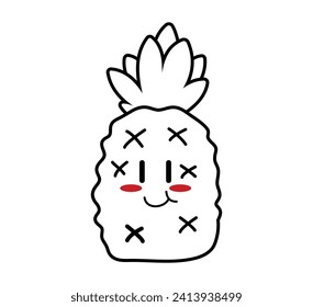 Cute Cartoon Fruit Vector Art. Simple and fun design for kids