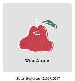 Cute Cartoon Obstwachs Apfel.
