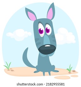 Cute Cartoon lustigen Hund. Vektorgrafik einzeln