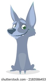 Cute cartoon funny dog. Vector illustration isolated