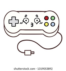 cute cartoon of a game controller