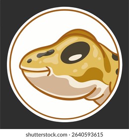 Cute cartoon gecko lizard illustration. Colorful reptile design. 